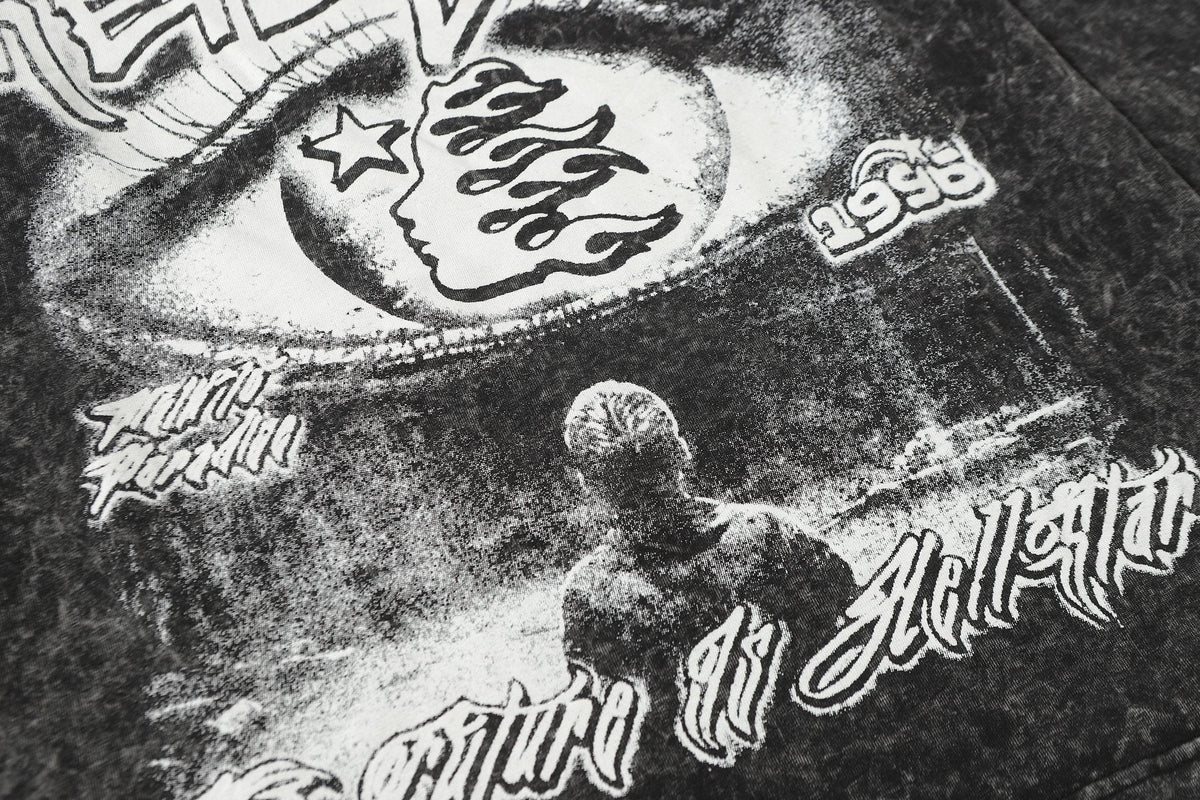 Hellstar Eye & Flame Graphic Long-Sleeve T-Shirt — detail