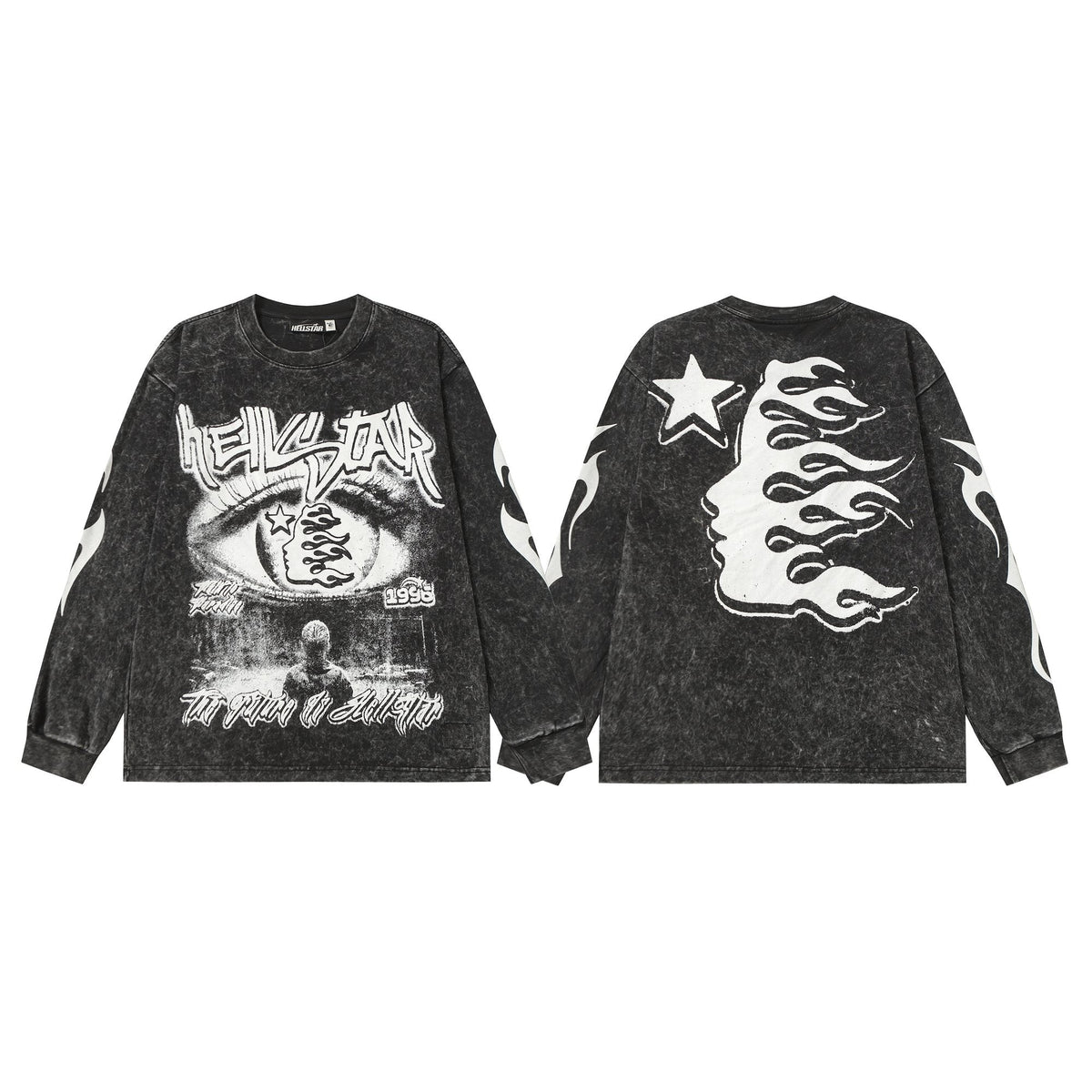 Hellstar Eye & Flame Graphic Long-Sleeve T-Shirt — hero