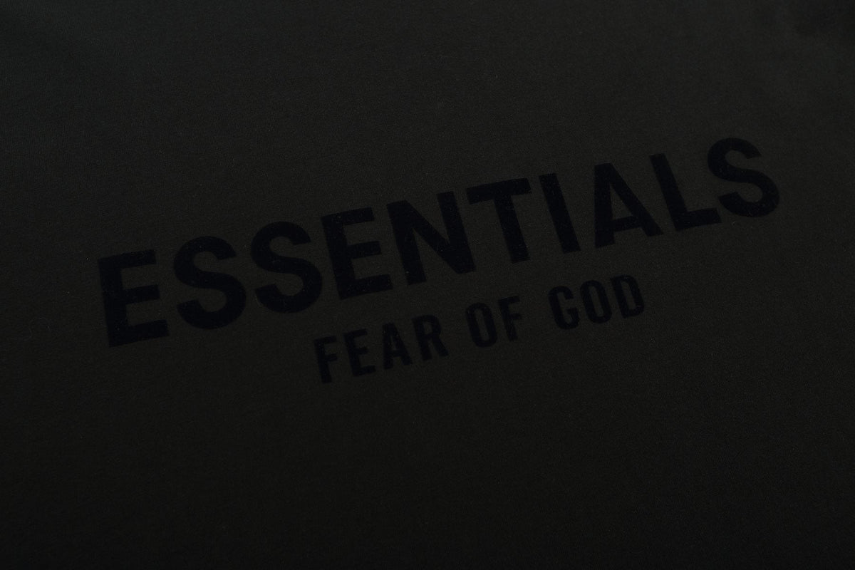 ESSENTIALS Flocked Logo Graphic T-Shirt — detail