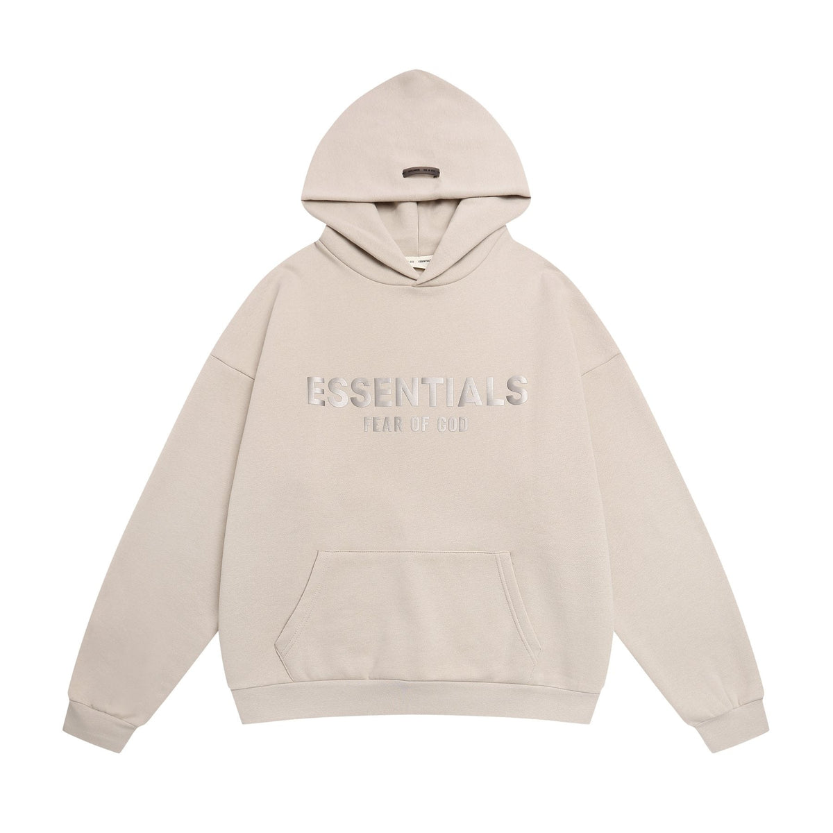 Essentials Fear of God Embossed Wordmark Pullover Hoodie — front
