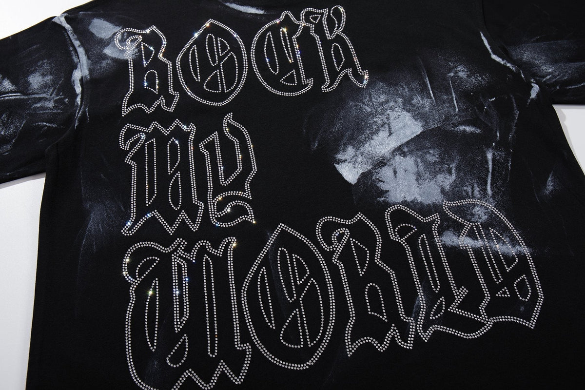 BKYS Revival Rhinestone Portrait Graphic T-Shirt — detail