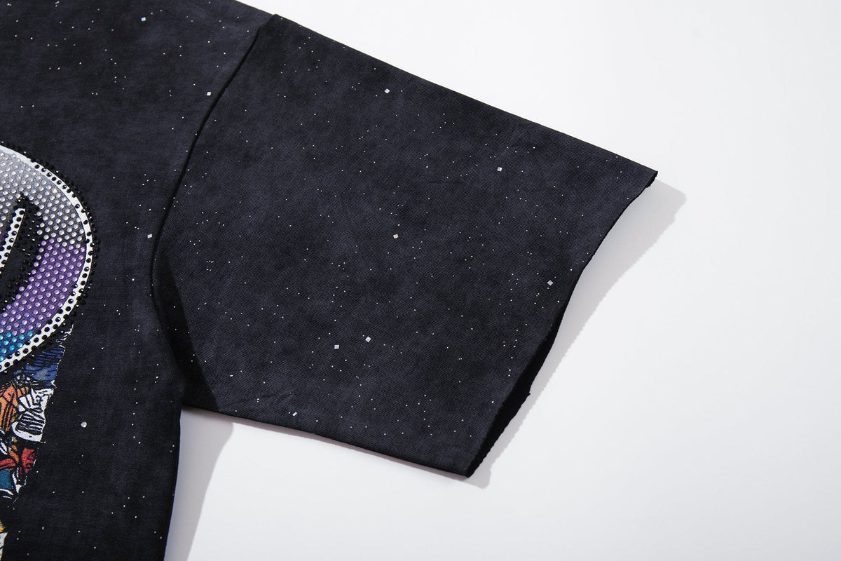 BKYS Revival Gassed Rhinestone Graphic T-Shirt — detail
